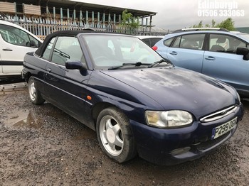 Location: Edinburgh - 1996 FORD ESCORT SI CABRIO Convertible REG: P299OGK, Keys: No, MOT Expiry date: 08/12/2024, 1796 Petrol, 5 Speed Manual Petrol, Former Keepers: 11