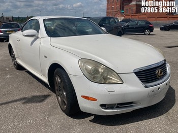 Location: Nottingham - 2007 LEXUS SC 430 AUTO Convertible REG: CN57NWO, Keys: No, MOT Expiry date: 27/02/2026, 4293 Petrol, 6 Speed Auto Petrol, Former Keepers: 4