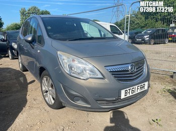 Location: Mitcham - 2012 VAUXHALL MERIVA EXCLUSIV AC MPV REG: BT61FRR, Keys: No, MOT Expiry date: 04/08/2026, 1398 Petrol, 5 Speed Manual Petrol, Former Keepers: 11