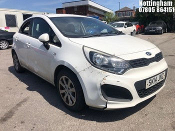 Location: Nottingham - 2014 KIA RIO 1 5 Door Hatchback REG: SK14JNZ, Keys: No, MOT Expiry date: 19/06/2025, 1248 Petrol, 5 Speed Manual Petrol, Former Keepers: 7