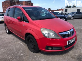Location: Nottingham - 2007 VAUXHALL ZAFIRA DESIGN DIRECT MPV REG: BG07YYR, Keys: No, MOT Expiry date: 11/07/2025, 2198 Petrol, 6 Speed Manual Petrol, Former Keepers: 4