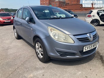 Location: Nottingham - 2009 VAUXHALL CORSA ACTIVE 5 Door Hatchback REG: CV59WPO, Keys: No, MOT Expiry date: 06/02/2027, 998 Petrol, 5 Speed Manual Petrol, Former Keepers: 7