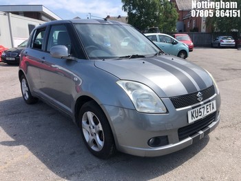 Location: Nottingham - 2007 SUZUKI SWIFT VVTS GLX 5 Door Hatchback REG: KU57ETA, Keys: No, MOT Expiry date: 22/08/2026, 1490 Petrol, 5 Speed Manual Petrol, Former Keepers: 6