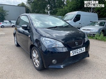 Location: MITCHAM - 2012 SEAT MII SPORT 3 Door Hatchback REG: SV12ZXJ, 999cc Petrol, 5 Speed Manual Petrol, Former Keepers: 3, Keys: No, MOT: Expiry date27/07/2026