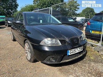 Location: Mitcham - 2007 SEAT IBIZA FORMULA SPORT 100 3 Door Hatchback REG: GU57ZSW, Keys: No, MOT Expiry date: 15/04/2025, 1390 Petrol, 5 Speed Manual Petrol, Former Keepers: 5