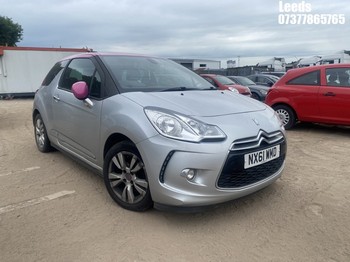 Location: Leeds - 2011 CITROEN DS3 DSTYLE E-HDI 3 Door Hatchback REG: NX61WMD, Keys: No, MOT Expiry date: 08-09-2026, 1560 Diesel, 5 Speed Manual Diesel, Former Keepers: 4