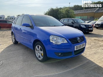 Location: Leeds - 2009 VOLKSWAGEN POLO MATCH TDI 70 5 Door Hatchback REG: DG59DVV, Keys: No, MOT Expiry date: 06-08-2026, 1422 Diesel, 5 Speed Manual Diesel, Former Keepers: 7