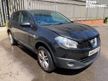 Location: Hayes - 2011 NISSAN QASHQAI ACENTA 5 Door Hatchback REG: MW60VXF, Keys: No, MOT Expiry date: 06/03/2027, 1598 Petrol, 5 Speed Manual Petrol, Former Keepers: 4