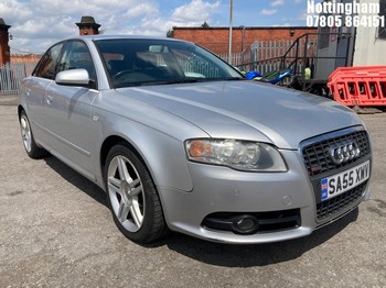 Location: Nottingham - 2005 AUDI A4 S LINE TDI CVT 4 DOOR SALOON REG: SA55XWV, 1986cc DIESEL, VARIABLE 1 SPEED AUTO DIESEL, Former Keepers: 2, Keys: Yes, MOT Expiry date: 10/02/2027