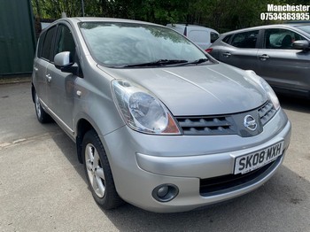 Location: Manchester - 2008 NISSAN NOTE ACENTA MPV REG: SK08MXH, 1386 Petrol, 5 Speed Manual Petrol, Former Keepers: 6, Keys: No, MOT Expiry date: 20/08/2026