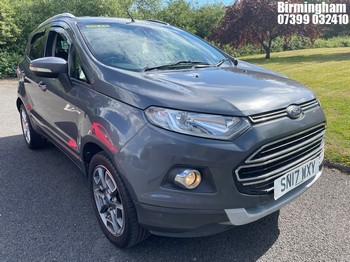 Location: Birmingham - 2017 FORD ECOSPORT TITANIUM TURBO 5 DOOR HATCHBACK REG: SN17WXY, 998cc PETROL, 5 SPEED MANUAL PETROL, Former Keepers: 7, Keys: Yes, MOT Expiry date: 27/03/2027