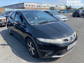 Location: BELVEDERE - 2009 HONDA CIVIC SE I-VTEC 5 DOOR HATCHBACK REG: SK59LVN, 1339cc PETROL, 6 SPEED MANUAL PETROL, Former Keepers: 3, Keys: No, MOT: Expiry date22.12.2026
