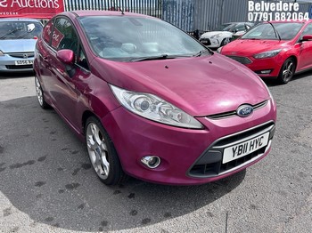 Location: Belvedere - 2011 FORD FIESTA TITANIUM 3 Door Hatchback REG: YB11HYC, Keys: No, MOT Expiry date: 28/01/2026, 1596 Petrol, 5 Speed Manual Petrol, Former Keepers: 3