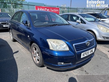 Location: Belvedere - 2005 TOYOTA AVENSIS T3-X SEMI-AUTO 4 Door Saloon REG: KP05VML, Keys: No, MOT Expiry date: 17/12/2026, 1794 Petrol, 4 Speed Semi Auto Petrol, Former Keepers: 6