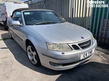 Location: Belvedere - 2004 SAAB 9-3 VECTOR 175 BHP S-A Convertible REG: C4TMR, Keys: No, MOT Expiry date: 21.07.2025, 2000 Petrol, 5 Speed Semi Auto Petrol, Former Keepers: 5