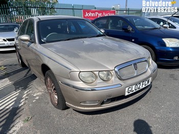 Location: Belvedere - 2002 ROVER 75 CLUB SE 4 Door Saloon REG: GL02FCM, Keys: No, MOT Expiry date: 09/04/2025, 1796 Petrol, 5 Speed Manual Petrol, Former Keepers: 4