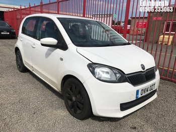 Location: Edinburgh - 2014 SKODA CITIGO SE 12V 5 Door Hatchback REG: OV14OZT, Keys: No, MOT Expiry date: 20/03/2025, 999 Petrol, 5 Speed Manual Petrol, Former Keepers: 7