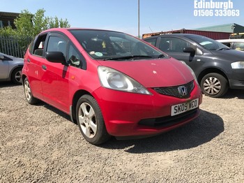Location: Edinburgh - 2009 HONDA JAZZ I-VTEC SE 5 Door Hatchback REG: SK09WCO, Keys: No, MOT Expiry date: 29/05/2024, 1198 Petrol, 5 Speed Manual Petrol, Former Keepers: 4