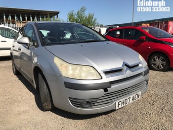 Location: Edinburgh - 2007 CITROEN C4 SX AUTO 5 Door Hatchback REG: FH07AEN, Keys: No, MOT Expiry date: 21/02/2026, 1587 Petrol, 4 Speed Auto Petrol, Former Keepers: 8