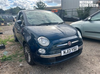 Location: Mitcham - 2013 FIAT 500 LOUNGE RHD 3 Door Hatchback REG: NJ13YSU, Keys: No, MOT Expiry date: 29/05/2025, 1242 Petrol, 5 Speed Manual Petrol, Former Keepers: 5