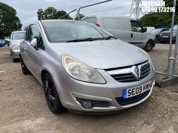 Location: Mitcham - 2009 VAUXHALL CORSA DESIGN 3 Door Hatchback REG: SE09KWH, Keys: No, MOT Expiry date: 11/03/2027, 1229 Petrol, 5 Speed Manual Petrol, Former Keepers: 8