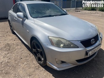 Location: Peterborough - 2009 LEXUS IS 250 SR AUTO 4 Door Saloon REG: LT09DPZ, Keys: No, MOT Expiry date: 07/04/2026, 2499 Petrol, 6 Speed Auto Petrol, Former Keepers: 6