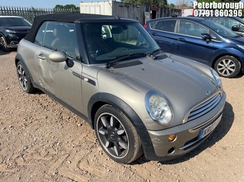 Location: Peterborough - 2007 MINI COOPER SIDEWALK AUTO Convertible REG: KR07XXX, Keys: No, MOT Expiry date: 21/04/2027, 1598 Petrol, Variable Speed Auto Petrol, Former Keepers: 5