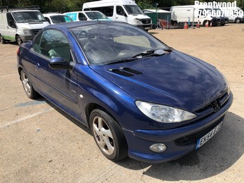 Location: Brentwood - 2004 PEUGEOT 206 ALLURE Coupe REG: EK54EJZ, Keys: No, MOT Expiry date: 16.08.2025, 1587 Petrol, 5 Speed Manual Petrol, Former Keepers: 5