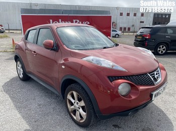 Location: South Wales - 2013 NISSAN JUKE ACENTA 5 Door Hatchback REG: MW62ZWT, 1598cc Petrol, 5 Speed Manual Petrol, Former Keepers: 2, Keys: Yes, MOT Expiry date: 28/07/2026