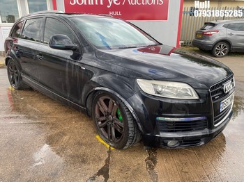 Location: Hull - 2007 AUDI Q7 S LINE QUATTRO TDI Estate REG: DS57MWC, Keys: No, MOT Expiry date: 21/08/2026, 2967 Diesel, 6 Speed Auto Diesel, Former Keepers: 15