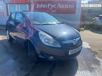 Location: Hull - 2009 VAUXHALL CORSA CLUB A/C 5 Door Hatchback REG: X555ONY, Keys: No, MOT Expiry date: 04/07/2025, 1229 Petrol, 5 Speed Manual Petrol, Former Keepers: 6