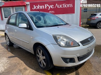 Location: Hull - 2008 FORD FIESTA ZETEC BLUE 5 Door Hatchback REG: YP58AZA, Keys: No, MOT Expiry date: 16/02/2027, 1388 Petrol, 5 Speed Manual Petrol, Former Keepers: 5