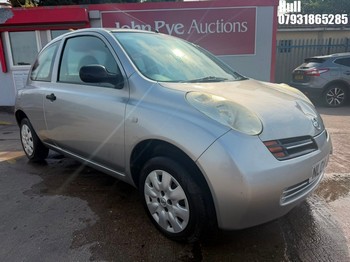 Location: Hull - 2004 NISSAN MICRA E 3 Door Hatchback REG: NL04JRX, Keys: No, MOT Expiry date: 03/04/2026, 998 Petrol, 5 Speed Manual Petrol, Former Keepers: 5