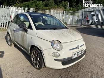 Location: Leeds - 2012 FIAT 500 LOUNGE 3 Door Hatchback REG: YH12GSO, Keys: No, MOT Expiry date: 04-03-2026, 1242 Petrol, 5 Speed Manual Petrol, Former Keepers: 3