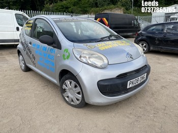 Location: Leeds - 2008 CITROEN C1 VIBE 3 Door Hatchback REG: PK08ONG, Keys: No, MOT Expiry date: 01-09-2026, 998 Petrol, 5 Speed Manual Petrol, Former Keepers: 4