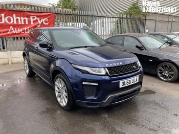 Location: Hayes - 2016 LAND ROVER R ROVER EVOQUE HSE DYN TD Estate REG: OU66ULA, Keys: No, MOT Expiry date: 22/12/2026, 1999 Diesel, 9 Speed Auto Diesel, Former Keepers: 3