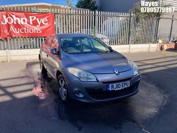 Location: Hayes - 2010 RENAULT MEGANE DYNAMIQUE TTOM VVT 5 Door Hatchback REG: RJ10EPU, Keys: No, MOT Expiry date: 26/03/2027, 1598 Petrol, 6 Speed Manual Petrol, Former Keepers: 7