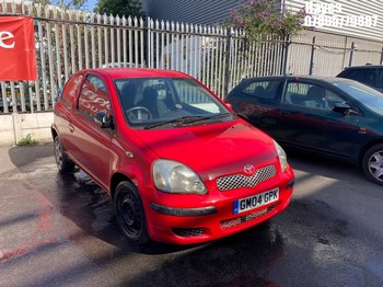 Location: Hayes - 2004 TOYOTA YARIS T3 3 Door Hatchback REG: GM04GPK, Keys: No, MOT Expiry date: 14/02/2026, 1299 Petrol, 5 Speed Manual Petrol, Former Keepers: 8