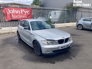 Location: Hayes - 2005 BMW 120I SE AUTO 5 Door Hatchback REG: HK05OOB, Keys: No, MOT Expiry date: 30/10/2026, 1995 Petrol, 6 Speed Auto Petrol, Former Keepers: 5
