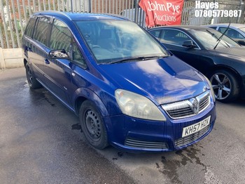 Location: Hayes - 2007 VAUXHALL ZAFIRA BREEZE MPV REG: KH57HZK, Keys: No, MOT Expiry date: 10/09/2026, 1598 Petrol, 5 Speed Manual Petrol, Former Keepers: 11