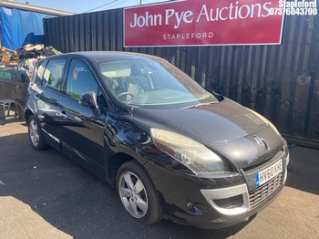 Location: Stapleford - 2010 RENAULT SCENIC DYNAMIQUE TTOM VVT MPV REG: HV60KHE, Keys: No, MOT Expiry date: 12/02/2026, 1598 Petrol, 6 Speed Manual Petrol, Former Keepers: 6