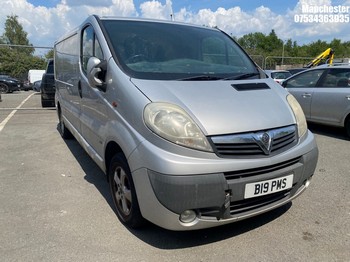 Location: Manchester - 2012 VAUXHALL VIVARO 2900 SPORTIVE CDTI Panel Van REG: B19PMS, 1995 Diesel, 6 Speed Manual Diesel, Former Keepers: 8, Keys: No, MOT Expiry date: 08/06/2026