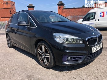 Location: Nottingham - 2014 BMW 218D SPORT AUTO 5 Door Hatchback REG: FD64FDY., 1995cc DIESEL, 8 Speed Auto Diesel, Former Keepers: 0, Keys: Yes, MOT Expiry date: 15/02/2027