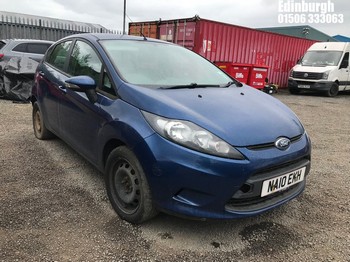 Location: Edinburgh - 2010 FORD FIESTA EDGE TDCI 68 5 Door Hatchback REG: NA10EKH, Keys: Yes, MOT Expiry date: 15/10/2026, 1399 Diesel, 5 Speed Manual Diesel, Former Keepers: 3