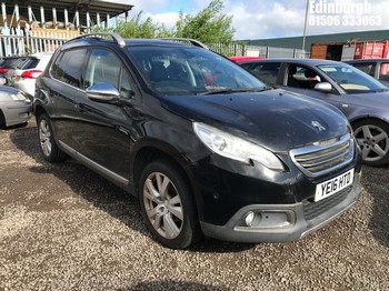 Location: Edinburgh - 2016 PEUGEOT 2008 FELINE MISTRAL S/S 5 Door Hatchback REG: YE16HTD, Keys: No, MOT Expiry date: 22/09/2026, 1200 Petrol, 6 Speed Manual Petrol, Former Keepers: 4