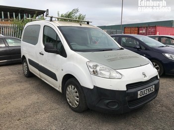 Location: Edinburgh - 2013 PEUGEOT PARTNER 850 S L1 HDI Panel Van REG: OU13KKZ, Keys: No, MOT Expiry date: 02/10/2026, 1560 Diesel, 5 Speed Manual Diesel, Former Keepers: 4