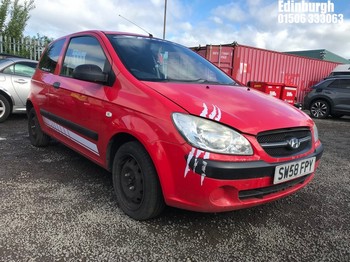 Location: Edinburgh - 2009 HYUNDAI GETZ GSI 3 Door Hatchback REG: SW58FPY, Keys: No, MOT Expiry date: 21/01/2026, 1399 Petrol, 5 Speed Manual Petrol, Former Keepers: 5