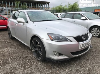 Location: Edinburgh - 2008 LEXUS IS 250 4 Door Saloon REG: LO08VSD, Keys: No, MOT Expiry date: 01/02/2027, 2499 Petrol, 6 Speed Manual Petrol, Former Keepers: 4