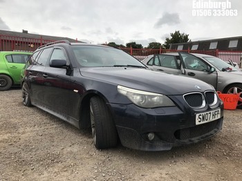 Location: Edinburgh - 2007 BMW 520D M TOURING Estate REG: SW07HFP, Keys: No, MOT Expiry date: 28/01/2026, 1995 Diesel, 6 Speed Manual Diesel, Former Keepers: 8