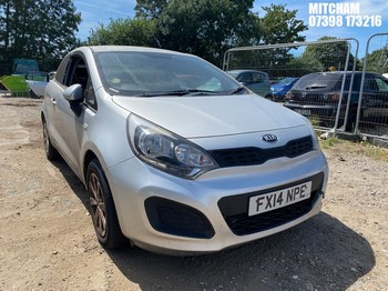 Location: Mitcham - 2014 KIA RIO 1 3 Door Hatchback REG: FX14NPE, Keys: No, MOT Expiry date: 28/03/2026, 1248 Petrol, 5 Speed Manual Petrol, Former Keepers: 5